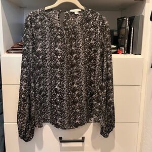Allison Joy Monochrome Patterned Blouse